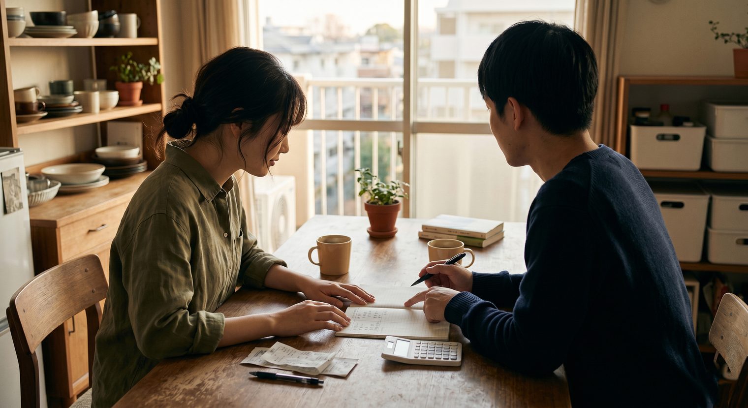 収入差があるカップルのお金の話し合いイメージ